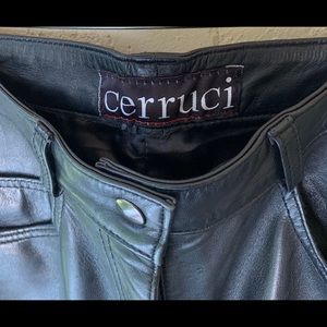 Black faux leather super soft jeans.